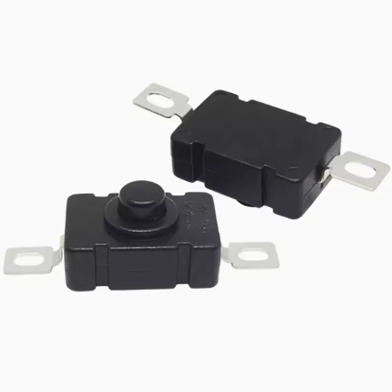 10pcs KAN-28 Flashlight Switch Self Locking Push Button Switch 18x12mm