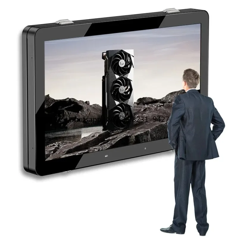 كشك الإعلان في الهواء الطلق شاشة الطوطم جدار جبل لافتات رقمية أندرويد شاشة الكريستال السائل المحمولة مطعم 2K 4K للتسوق