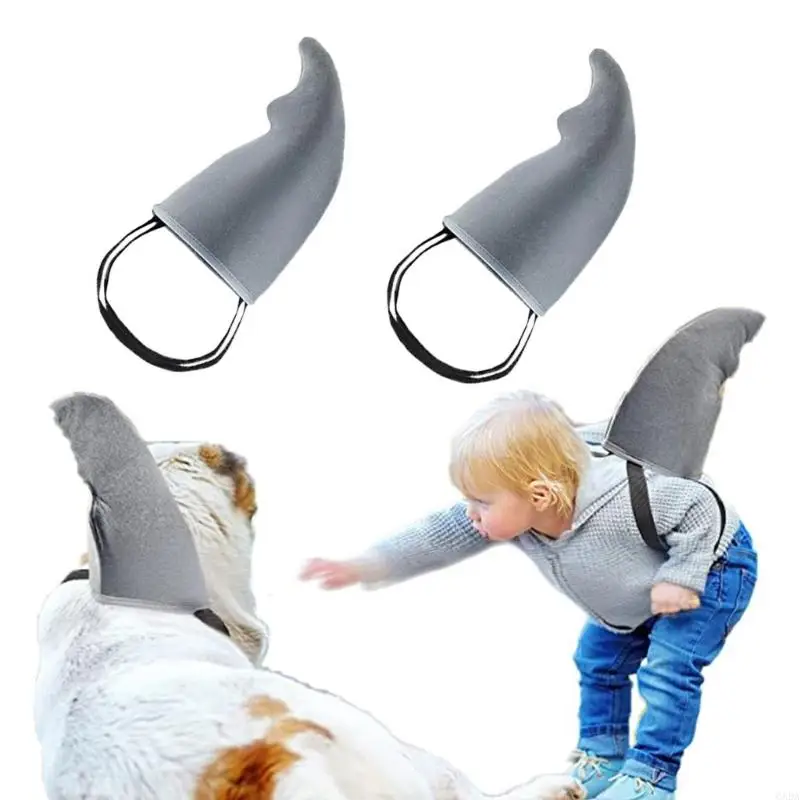 2Pcs Adults Kids Shark Fin Costume Shark Accessory Easy to Wear Shark Play Costume Props for Cosplay Halloween Party 6XDA