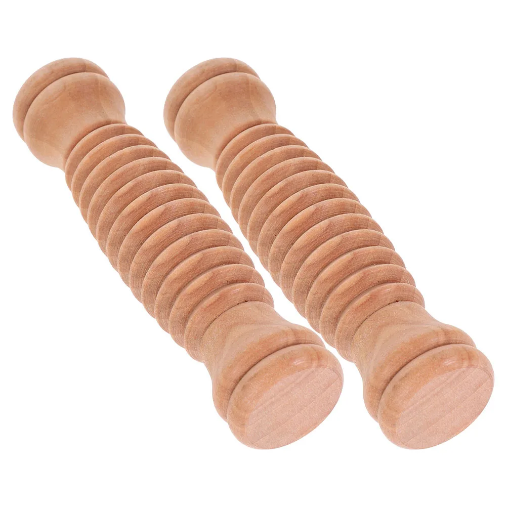 2 قطعة مدلك الأسطوانة الخشبية للأقدام الساقين الرقبة اليد العضلات الاسترخاء أداة تدليك القدم العلاج بالابر الجسم عصا السفر