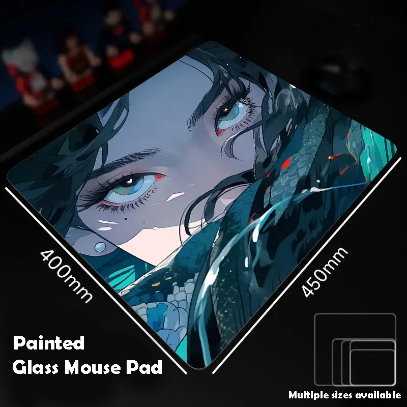 

Cool Girl Glass Mousepad Sora Game Mouse Pad Customized Pattern Tempered Smooth Gaming Desk Mat Fps Esports Office Gaming