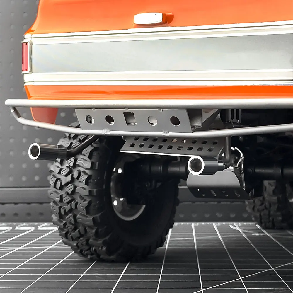 AXSPEED Metalen Uitlaatpijp RC Auto Simulatie Decoratie voor 1/10 Axiale SCX10 TRX4 Accessoires