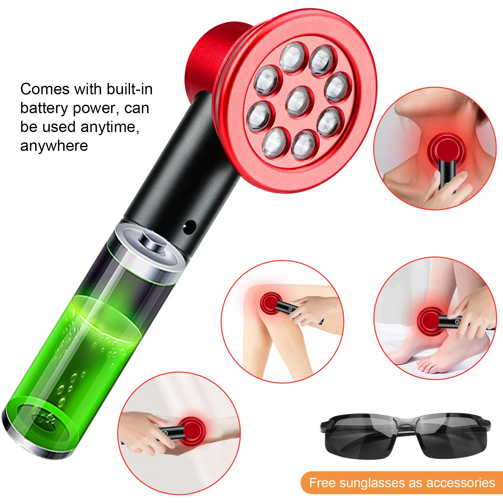 MEETU 赤色光治療装置ポータブル sk ケア Led ライト美容製品光子療法顔と首