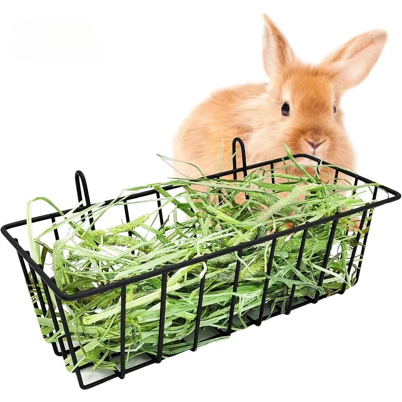 Rabbit Food Basket Grass Rack  Frame Hay Feeder Rabbit Spring Grass  Hay Bowl Rack Pet Food Container