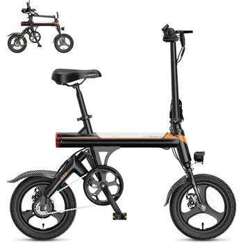 Image EB3 Electric Bike Adults 21mph, 500W Peak Motor, 270Wh Battery, Rear Suspension, 14" Folding Ebike for Adults and Teens