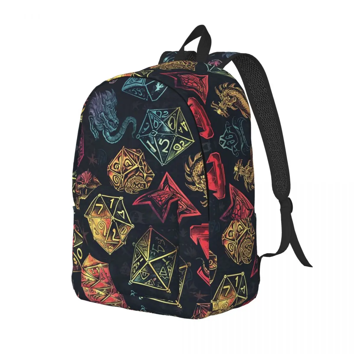 

D And D Dice Student Backpack School Bag Hiking Travel Daypack for Men Women Fashion Bookbag Shoulder Bags