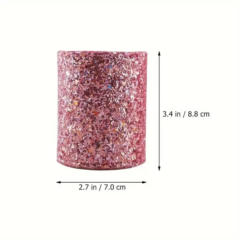 Bling Stifthalter, Nail Art Pinsel Augenbrauenpinsel Aufbewahrungszylinder, Desktop Schminktisch Dekorative Eimer, Make-up Nagelaufbewahrung C