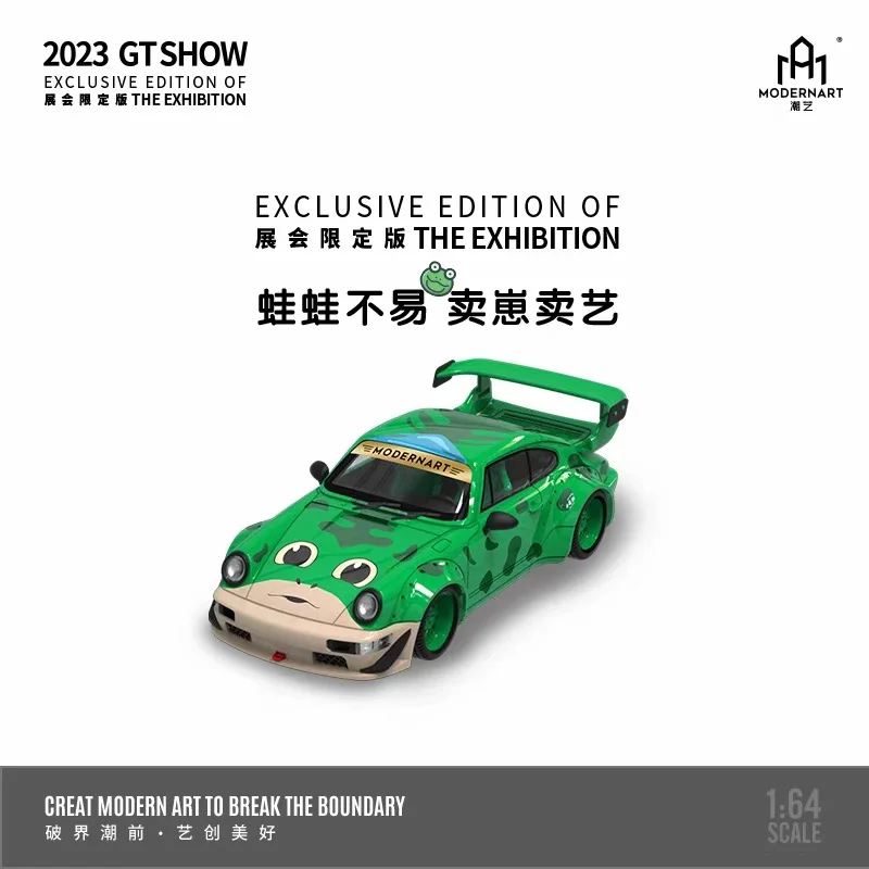 TIMEMICRO-アロイカーモデル,レッドカエルショー,限定版,1:64 rwb 964ネットワーク