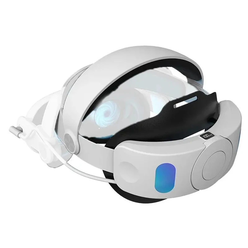 

1 Piece RGB Head Strap White Plastic For Meta Quest 3 VR Headset Elite Strap Replace Adjustable Enhanced VR Accessories