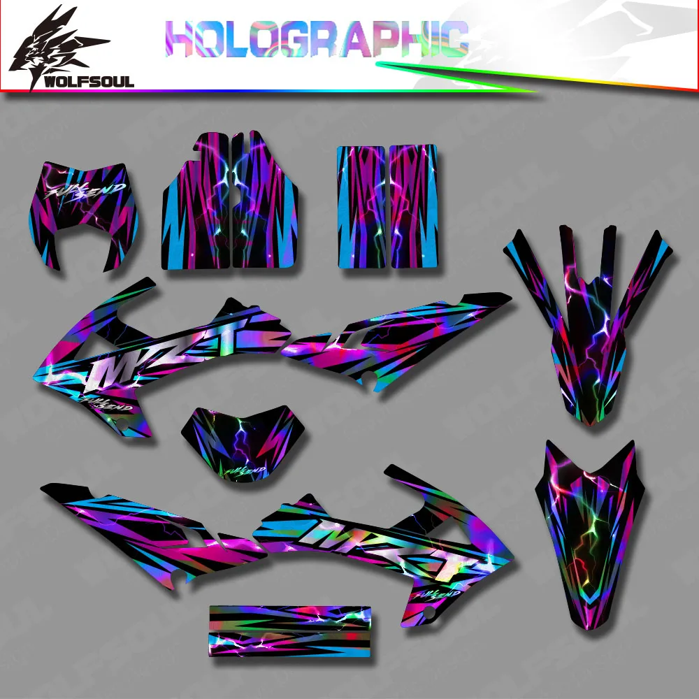 Motorcycle Holographic Background Graphics Decals Sticker Kit For RIEJU MRT 50 SM 2022 2023 2024 2025 2026 Personality Custom