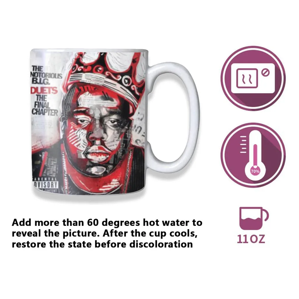 Biggie Smalls music album Classic Free shipping Magic Color Changing Ceramic Coffee Mug Cup Friends Gift