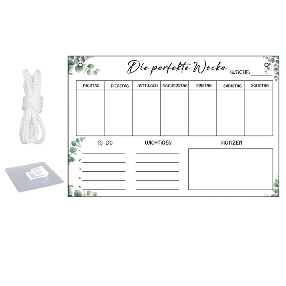 Monthly Planner Board Erasable Memo Practical Dry Erase Hanging for Wall Shopping