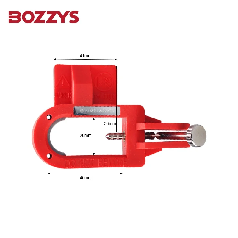 BOZZYS Large Breaker Air Lock LOTO Energy Isolation Device Kit, Screw Type Breaker Lockout with Padlock & Tag, OSHA Compliant