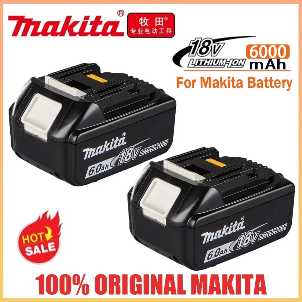 Makita Original 18V 6000mAh Lithium ion Rechargeable Battery 18v drill Replacement Batteries BL1850 BL1860 BL1830 BL1860B