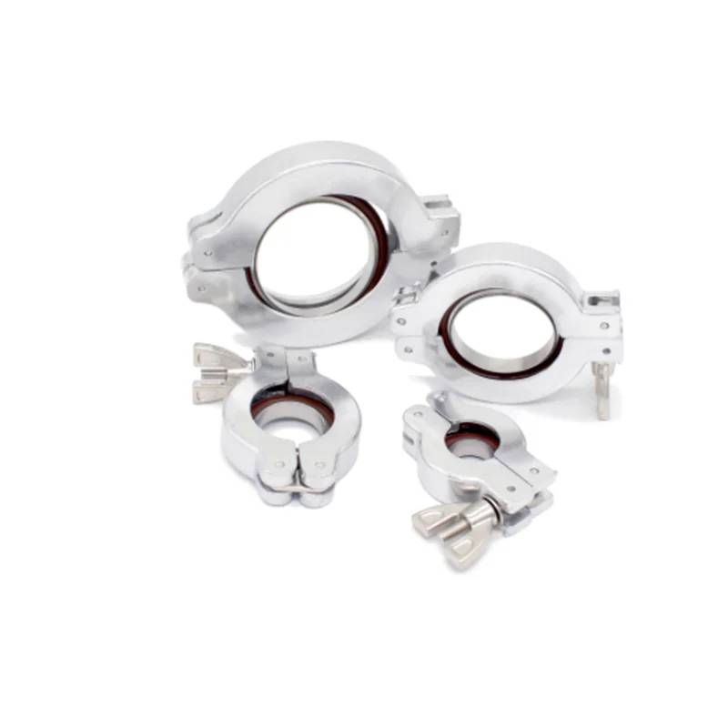 KF16 KF25 KF40 KF50 Vacuum Clamp Adjustable Aluminum Alloy Clamp Hoop With Stainless Steel Screw Vacuum Clip Fittings Connection