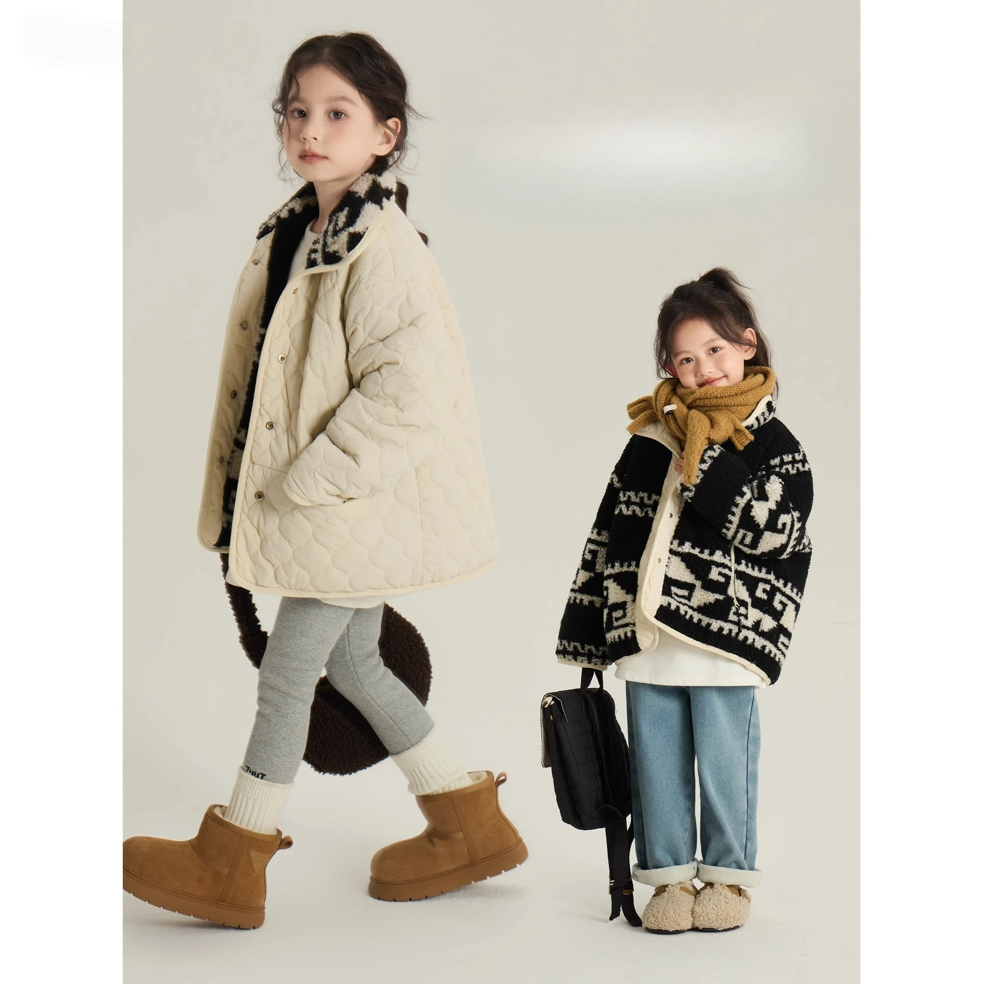 

Осень-зима 2022, новая детская одежда, утепленная стеганая куртка с мягкой подкладкой и пуховиком, хлопковая куртка с обеих сторон