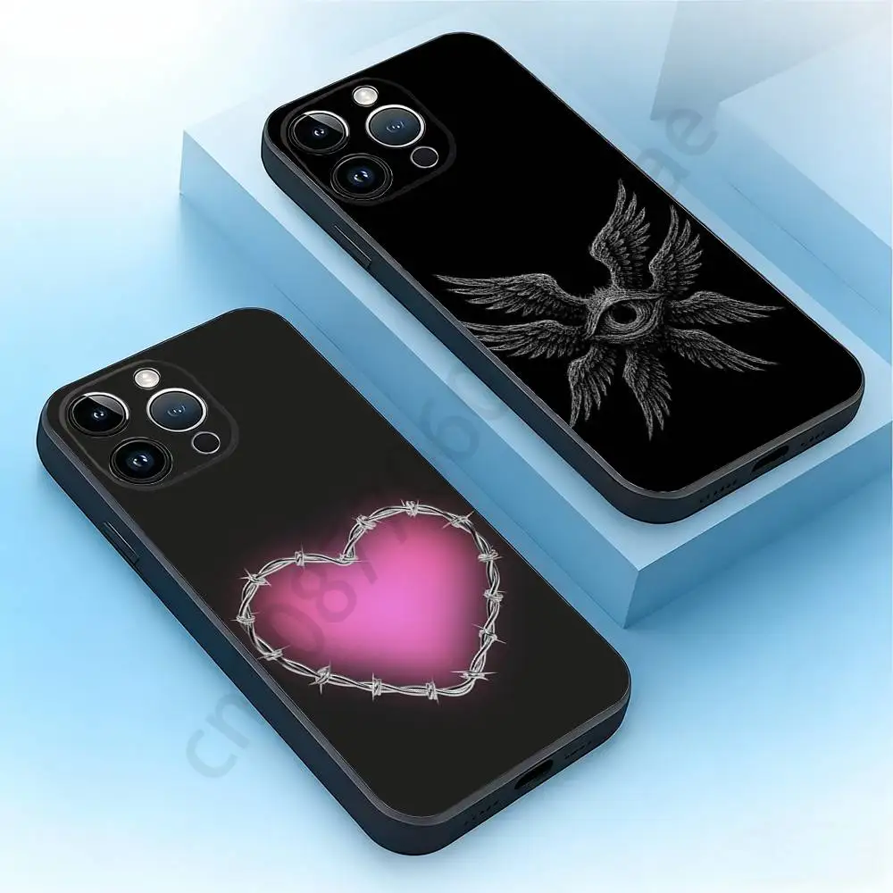 

Simple patterns Phone Case For iPhone 17,16,15,14,13,12,11,Pro,Max,Plus,Mini, Anti Fall Black Matte Soft Bumper