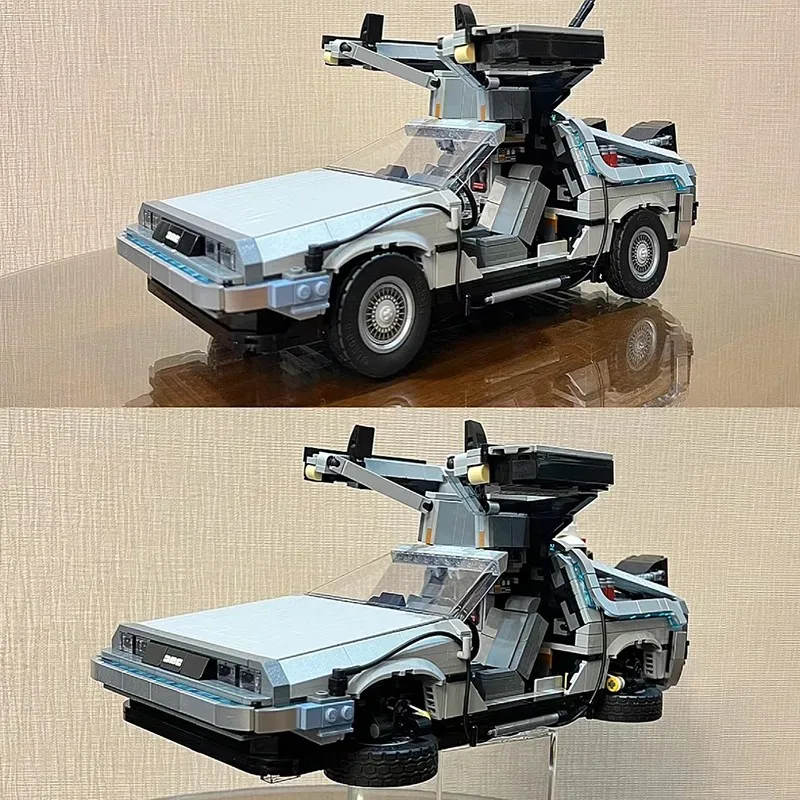 Compatible 10300 Back To The Future Time Machine Delorean Dmc-12 Building Blocks Construction Car Bricks Toys For Children Gifts