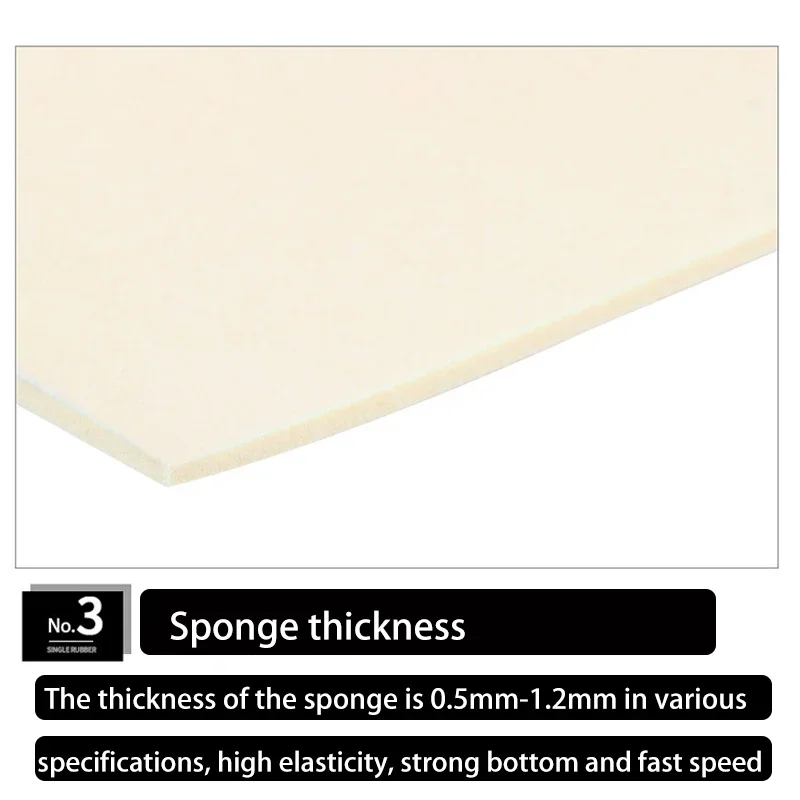 Ultradünner Tischtennis-Gummischwamm KOKUTAKU Zufällige Farbe BLütenkirsche Japanischer Schwamm für Ping-Pong-Gummi 0,6/0,8/1,0/2,1 mm – Detail 10