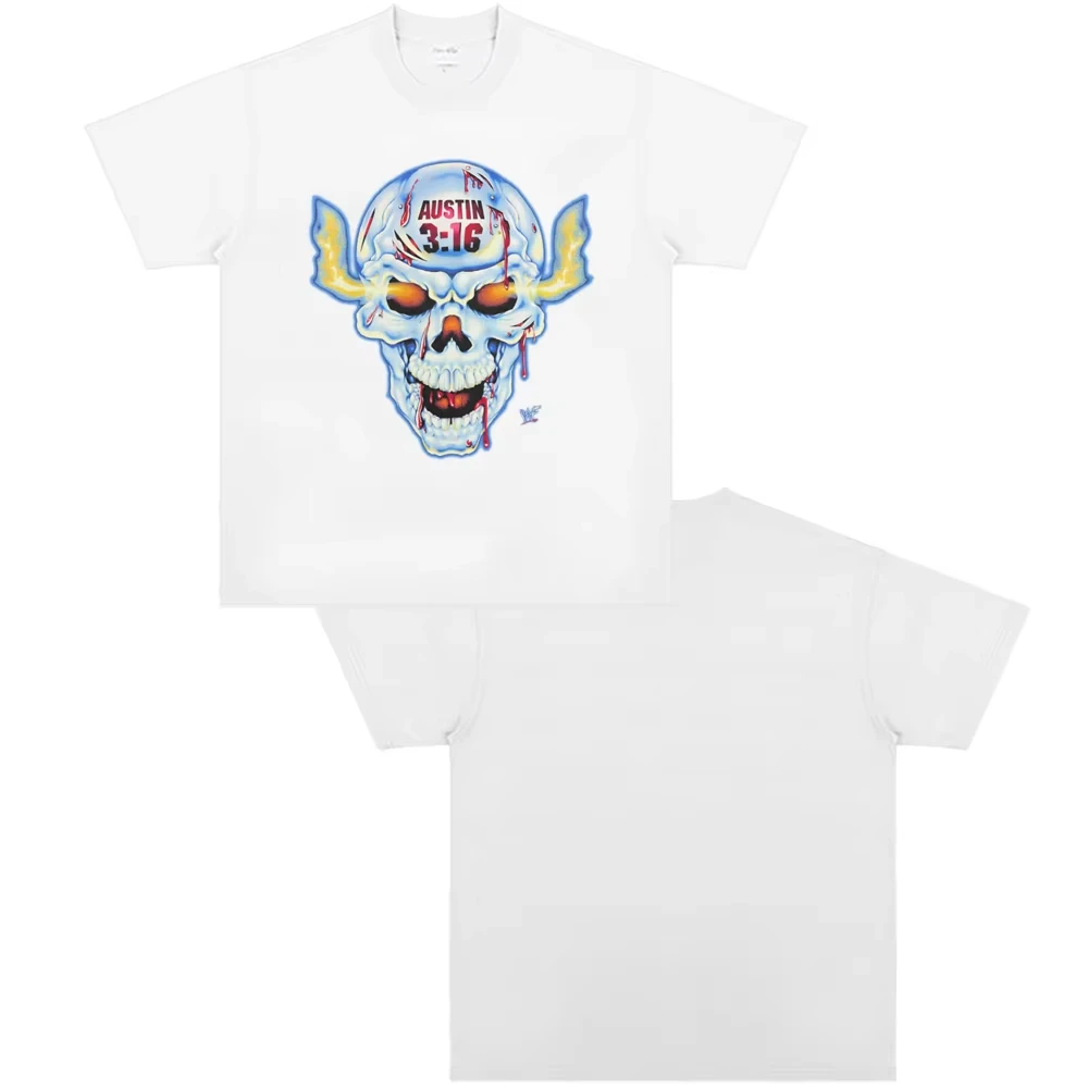 2025 Hotsale حجر الباردة ستيف أوستن الترفيه المصارعة القطن الخالص الرجعية تي شيرتات قصيرة الاكمام عالية الجودة الفاخرة العلامة التجارية