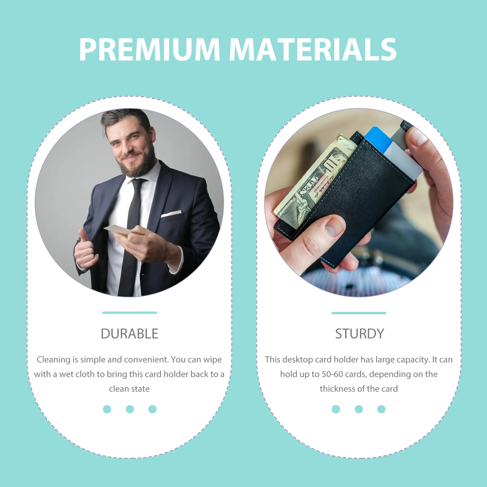 

Desktop Business Card Holder Made of Clear Acrylic Holds Up to 60 Cards Office Supply Card Display Stand Modern Simple Design