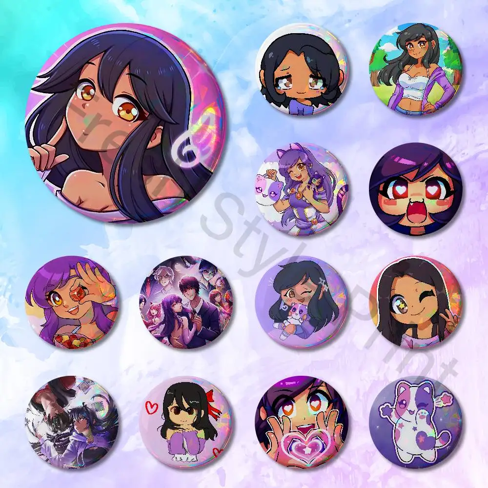 Cute Girl A-Aphmau 32mm 58mm 75mm 44mm 25mm Anime Badges Brooches DIY Pins Decorations Birthday Gifts