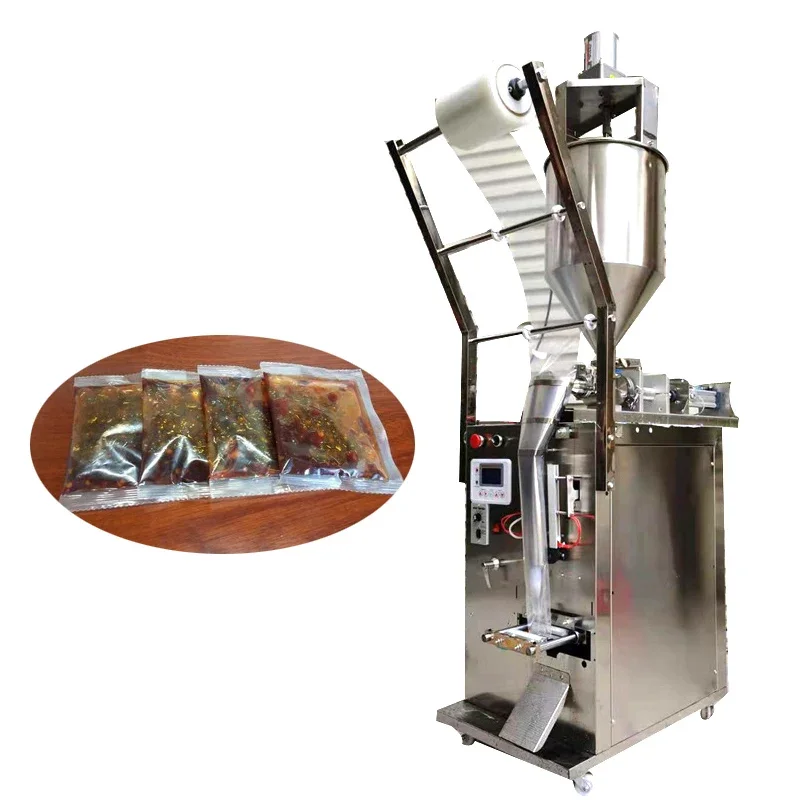 110V 220V Automatic Packaging Machine For Tomato Sauce Honey Shampoo Ketchup Packing Machine With Mixing Function