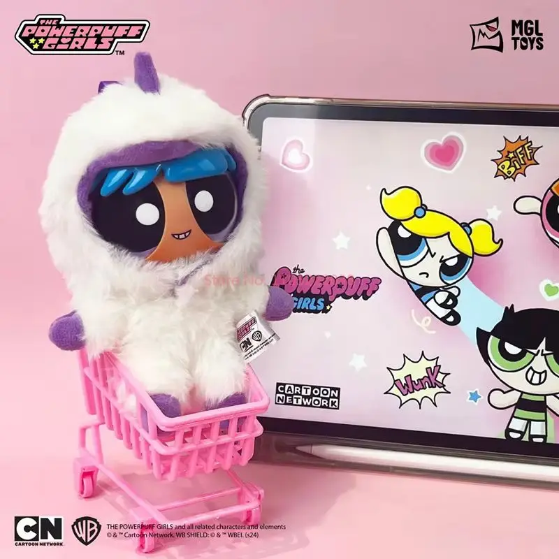 The Powerpuff mainan kotak buta pesta mewah anak perempuan ornamen figur trendi boneka dekorasi hadiah Festival hadiah ulang tahun anak perempuan Kawaii