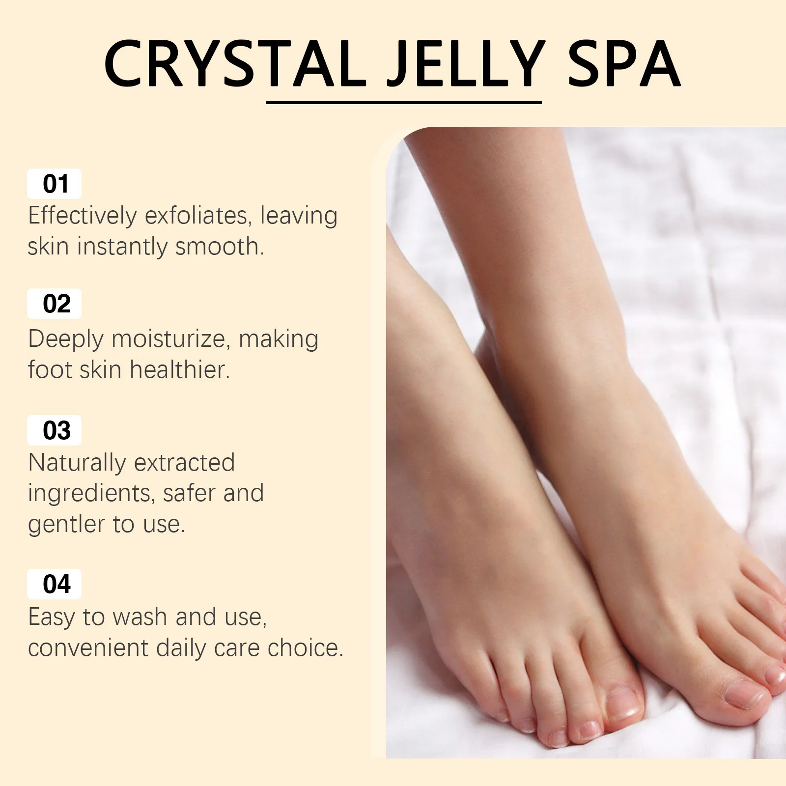 Crystal Jelly Spa Foot Soak, Remover A Pele Morta, Calos, Esfoliação Corporal, Eliminar A Fadiga, Calmante Mud Scruber, Cuidados Com A Pele