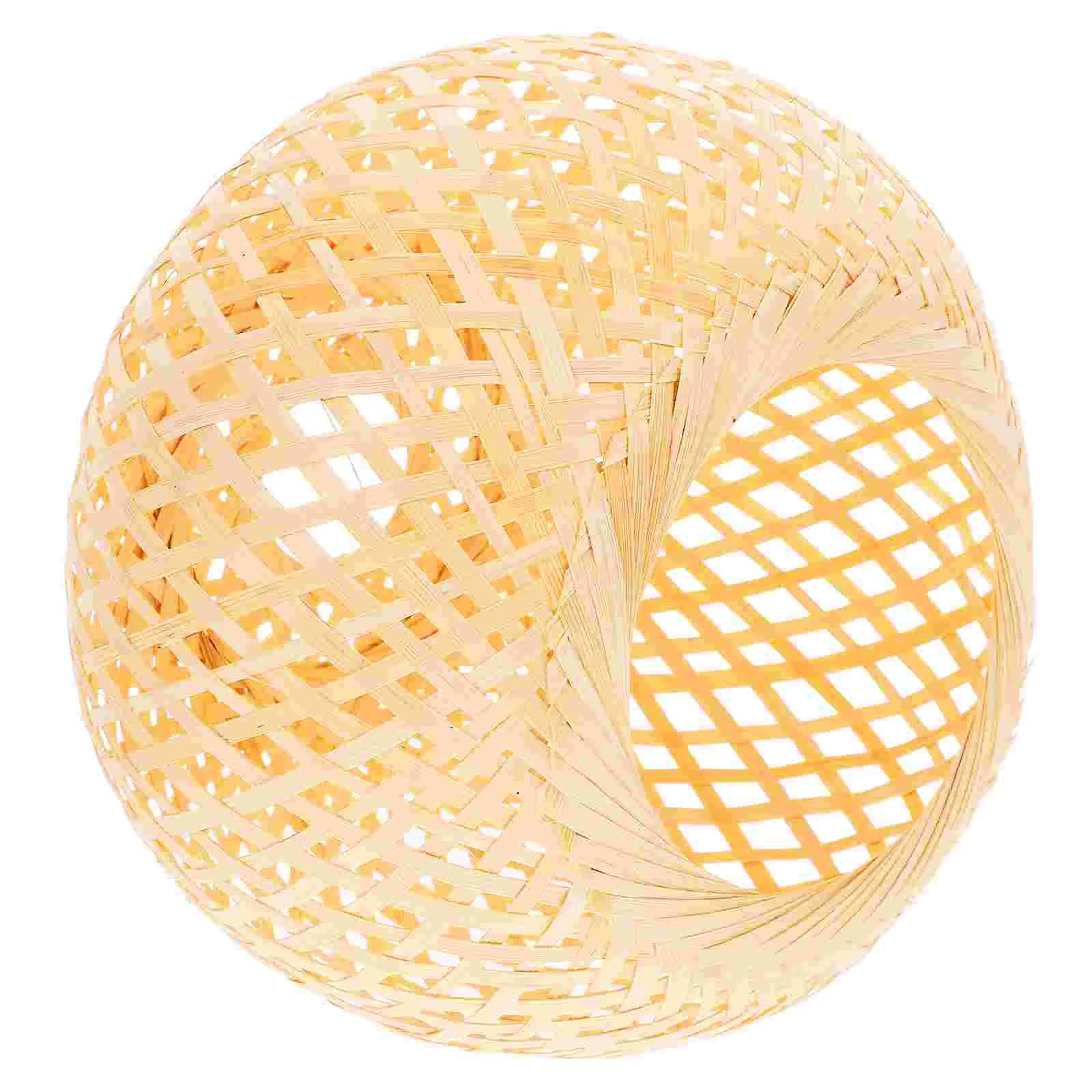 Lampshade Bamboo Weaving Decor Light Covers DIY Woven Basket Craft Gift Ceiling