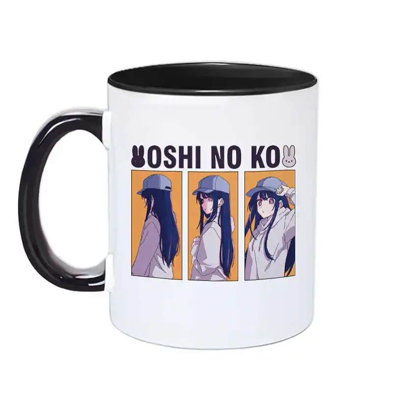 Anime Oshi No Ko Ruby Aqua Hoshino Ai Arima Kana tazas Cosplay cerámica café taza de agua hombres mujeres dibujos animados taza para beber regalo de Navidad