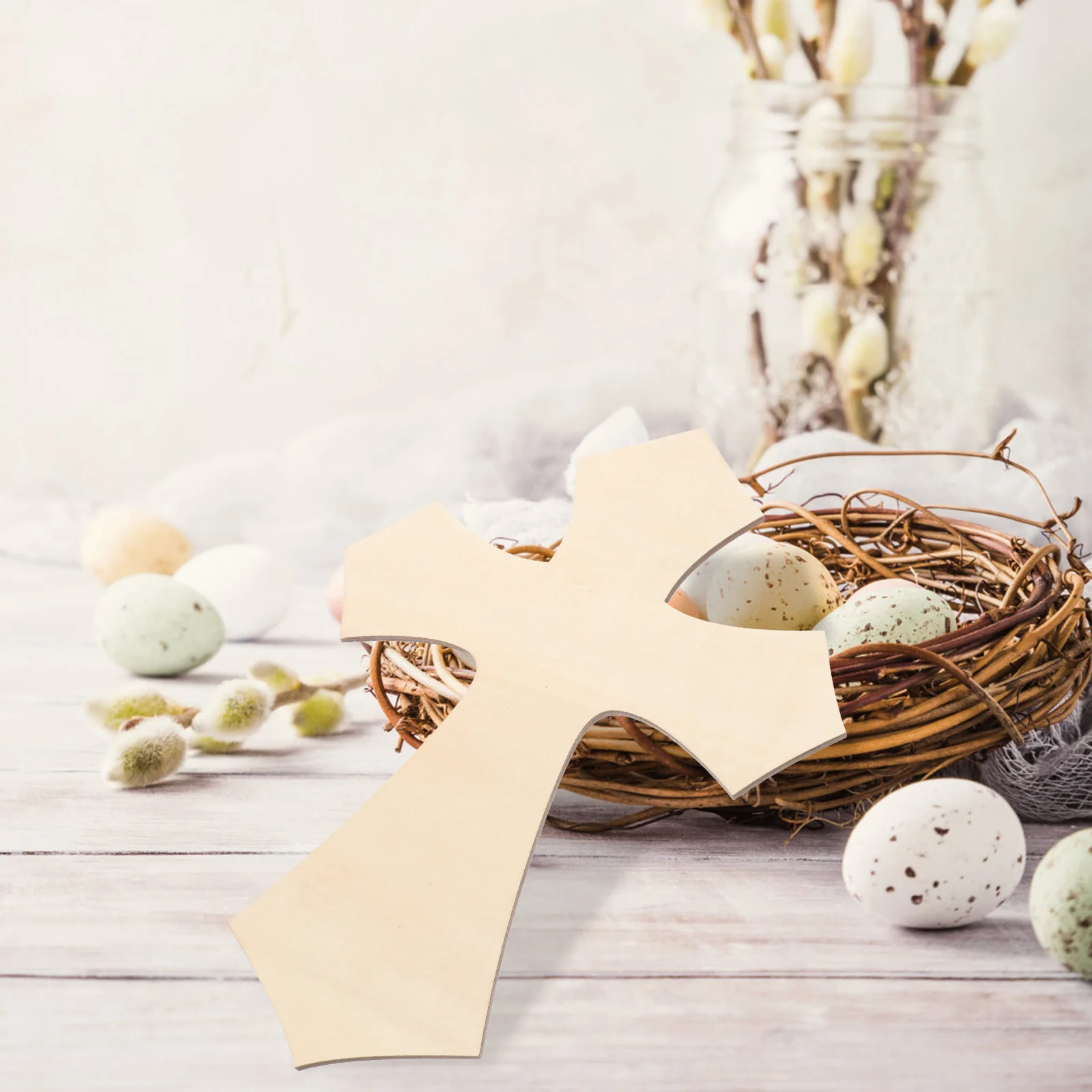 8 قطعة انقطاع الصليب الخشبي أشكال حرفية غير مكتملة لديي ديكور المنزل ريفي جدار الفن الخشب الحلي علامات فارغة للحرف اليدوية