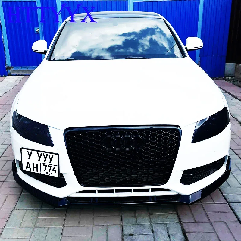 Car Front Bumper Splitter Lip Diffuser Body Kit Spoiler Guard For Audi A4 B8 8K Sedan 2007 2008 2009 2010 2011