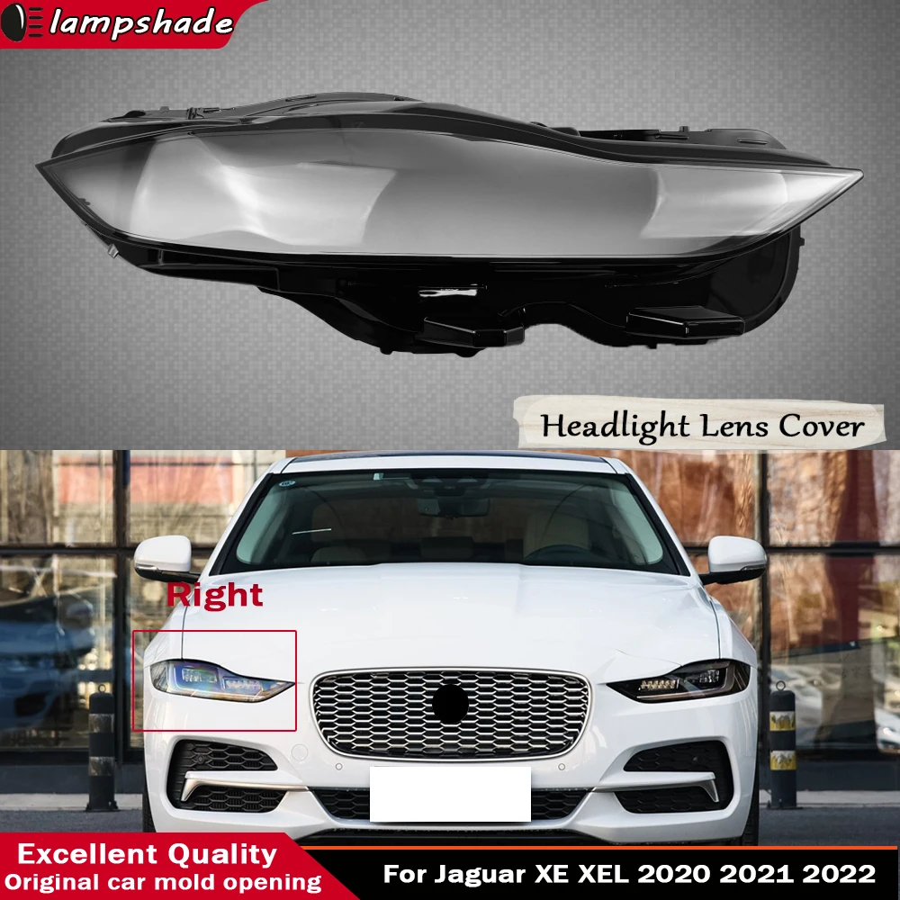 

For Jaguar XE XEL 2020 2021 2022 Left Right Transparent Headlight Lens Cover Headlamp Lampshade Lampcover Head Lamp Glass Shell