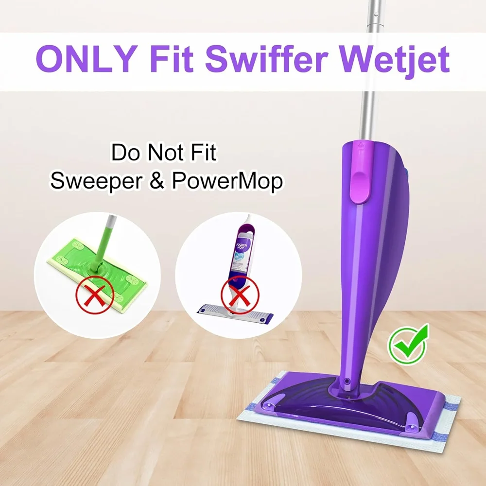 24PCS Mop Pad Refills for Swiffer Wet Jet Hardwood and Floor Spray Mop Disposable Multi-Layer Dry Mop Pads Refill