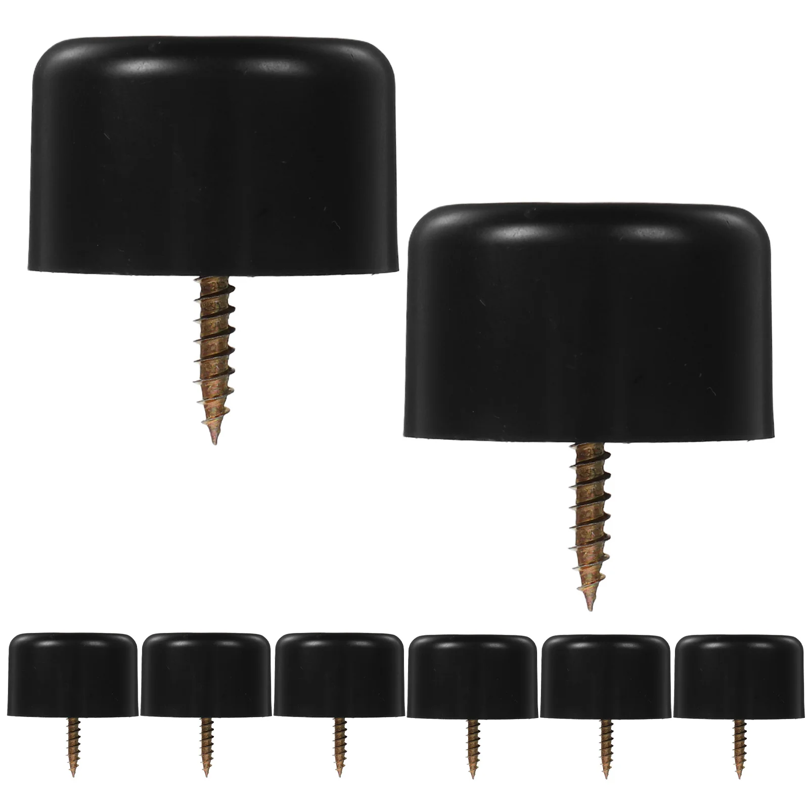

8pcs Round Plastic Furniture Legs Replacement For Sofa Cabinet Couch Chair Anti-Slip Base Sturdy Lightweight Floor Protection