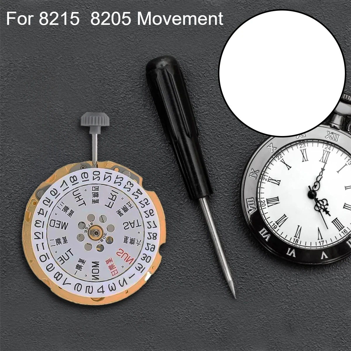Per 8215 8205 Movimento 21 gioielli Meccanico automatico Data Doppio a 3.0 Impostazione del calendario Accessori per il movimento dell'orologio di precisione