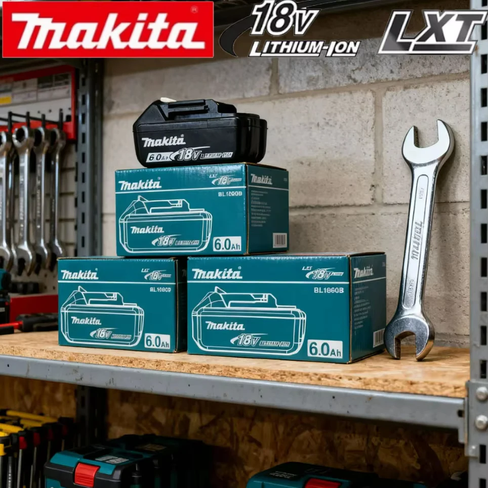 Makita 18V 6Ah Akku für Elektrowerkzeuge, Original und Echt, für Makita 18V Bl1830B Bl1840B Bl1850B Bl1860B, Ersatz-Lithiumbatterien