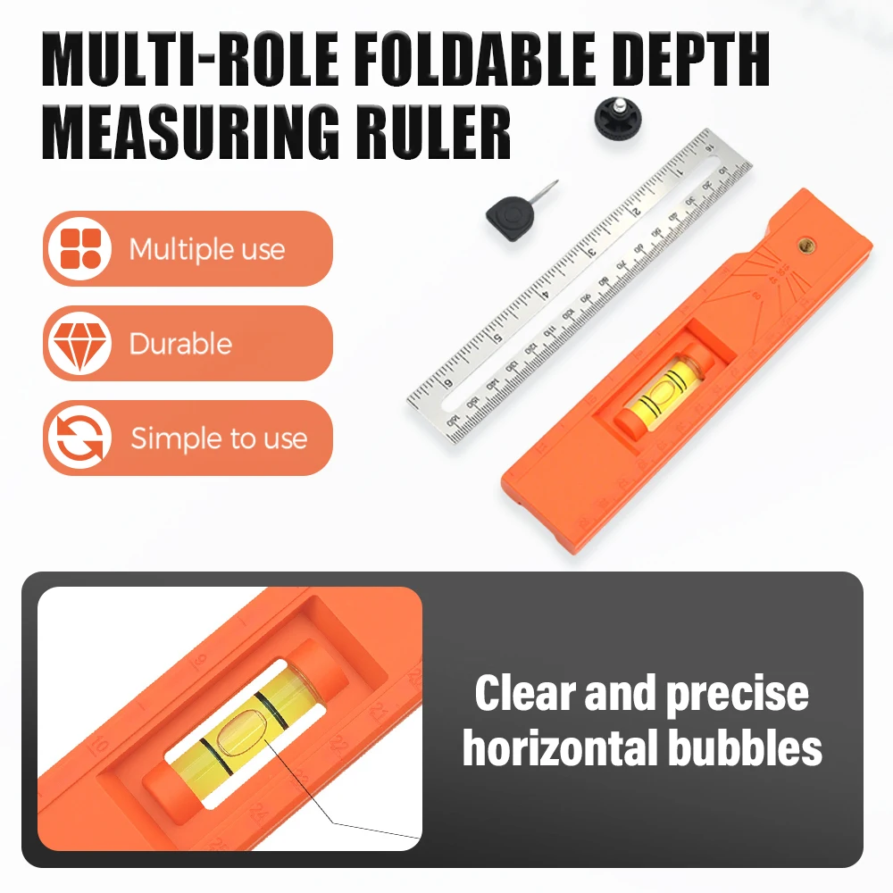 

Многофункциональная складная линейка для измерения глубины, деревообработка, многоугольная линейка для маркировки, регулируемое позиционирование, инструменты для рисования, транспортир
