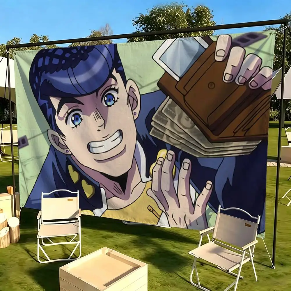 J-JoJo J-Josuke Higashikata  Flags Wall Hanging Tapestry Outdoor Garage Room Decorative flag Background Blanket