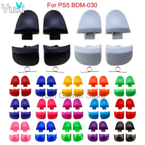 YuXi L1 R1 L2 R2 Trigger Buttons Replacement for PS5 BDM-030 V3.0 Controller Button Set With Springs