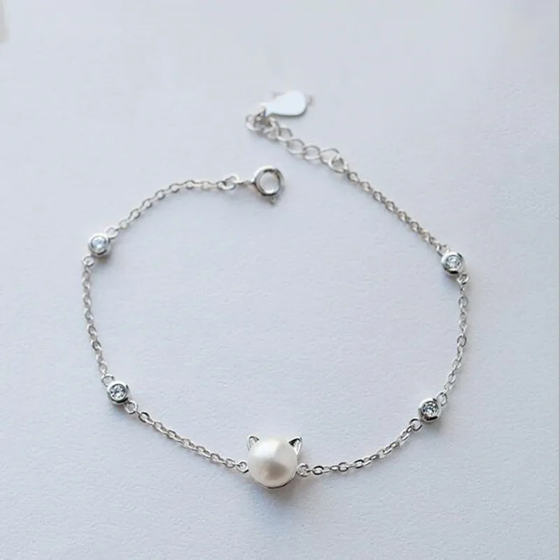 Heißer Verkauf Hochwertige Kreative 925 Sterling Silber Schmuck Nette Katze Süße Zubehör Weibliche Armband SL098