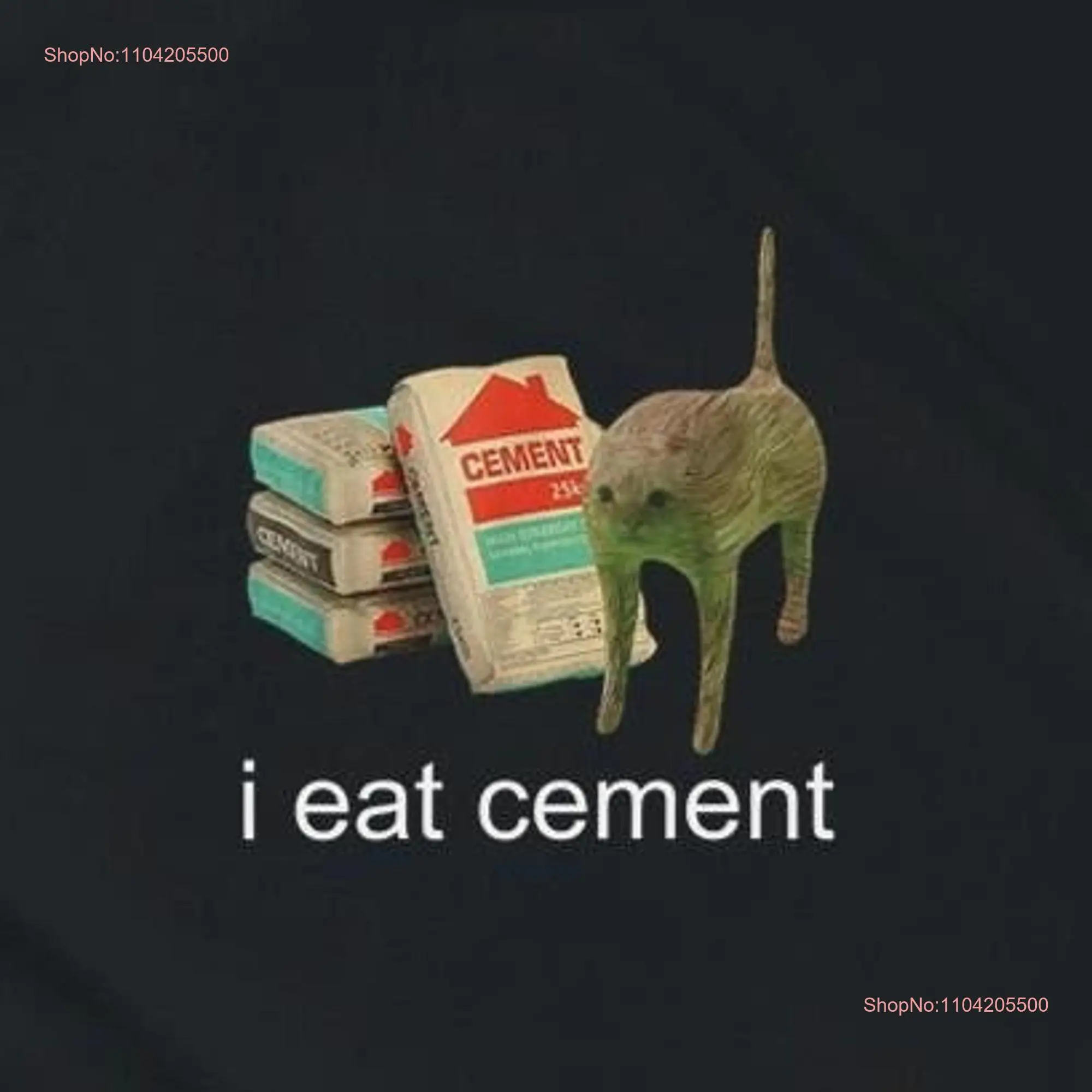 I Eat Cement Cursed Cat T Shirt long or short sleeves