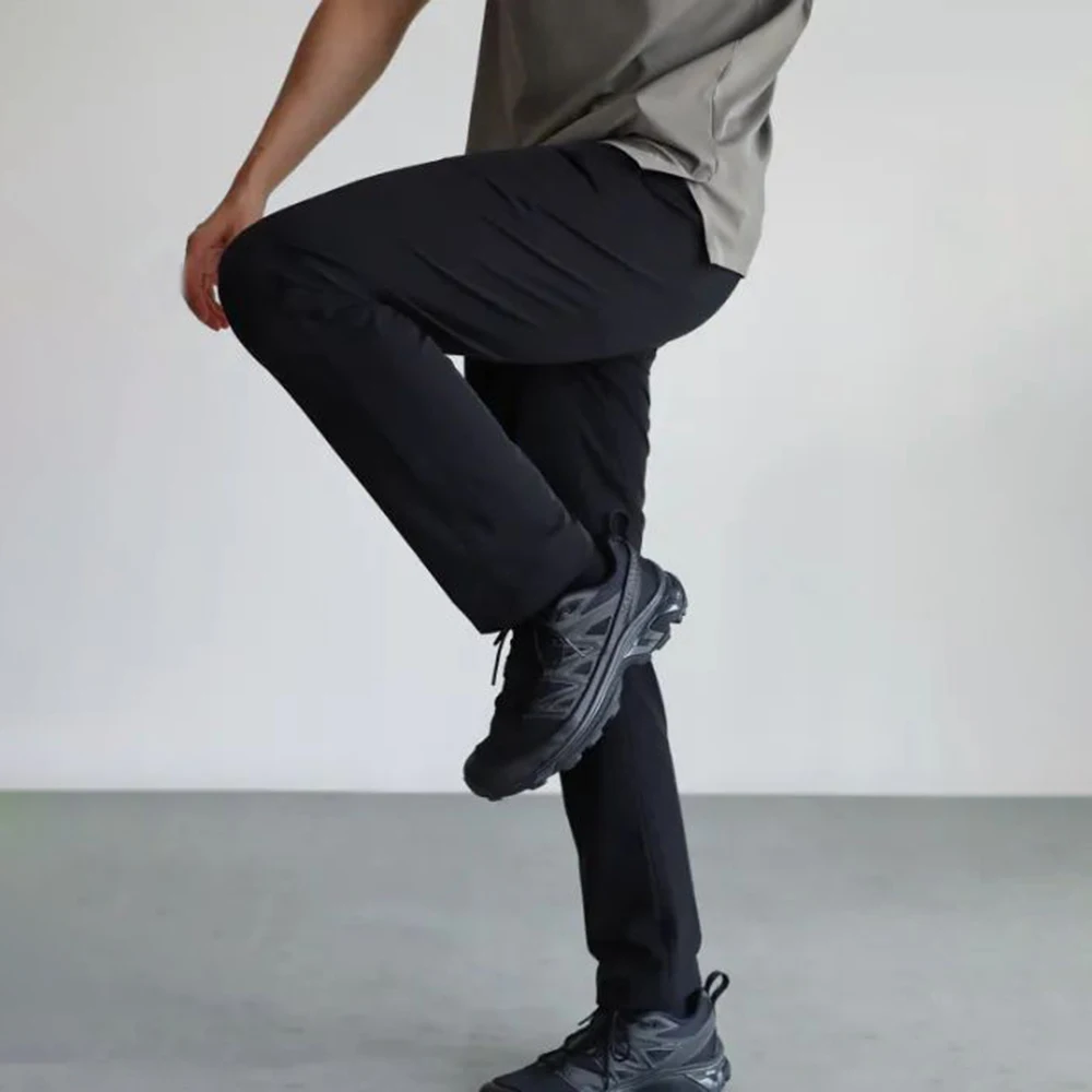 Mens Trousers Business Commuting Casual Sports Pants Spring Autumn Mature Style Simple All-Match Straight Pants Men'S Clothing