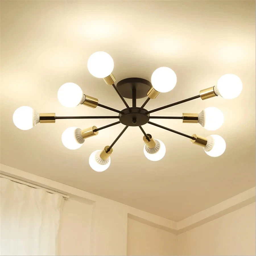 

Indoor Lighting E27 Modern Chandelier Lights 6/8/10 Heads LED Ceiling Pendant Lamps for Living Dining Bedroom Kitchen Decoration