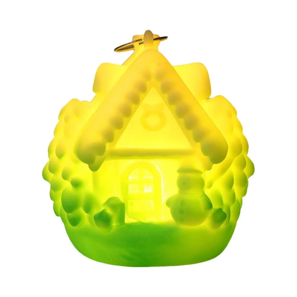 Vinyl Santa Claus Night Light Luminous Glowing Christmas Tree Desktop Lamp Atmosphere Mini Christmas Desktop Ornaments