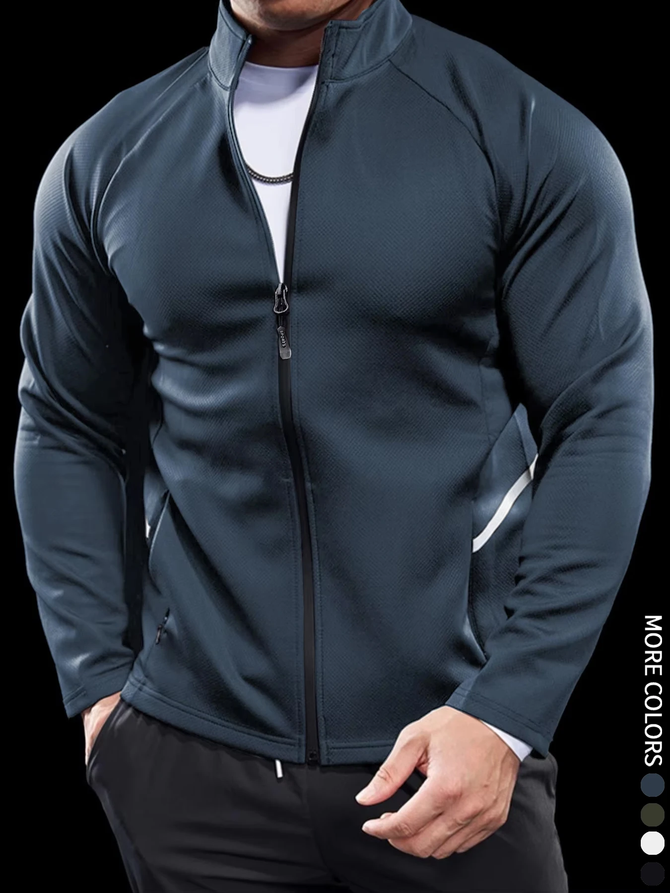 

Men's Jackets, Training Wear Jackets, Muscle Curves, Fitness Casual, Lightweight, Slim, Quick Dry, Running, Boyfriend's Gift