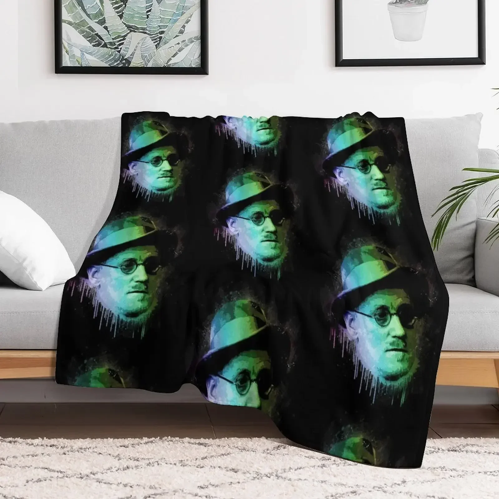 James Joyce Urban Grunge Painting Rainbow Spectrum Throw Blanket Luxury Brand sofa bed Blankets