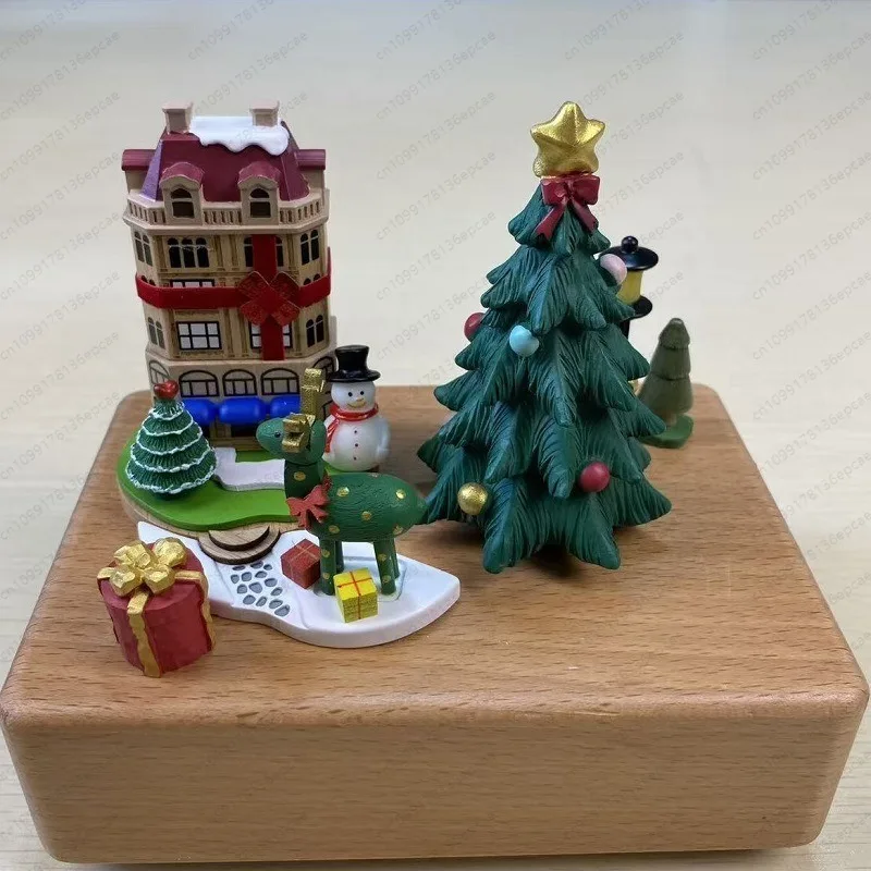 

Рождественский подарок, креативный орнамент, деревянная музыкальная шкатулка, поделки, музыкальная шкатулка, музыкальный звонок