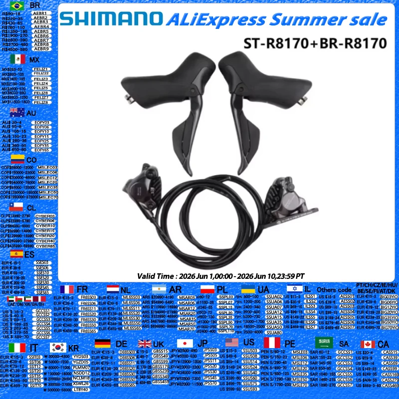 

Shimano ULTEGRA R8170 2x12speed Di2 R8170 Shifter Hydraulic Disc Brake Flat Mount R8170 Brake For Electronic Shifetr Disc Brake
